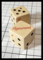 Dice : Dice - 6D - Agewood Pair - Ebay Apr 2014